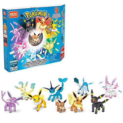 Mega Construx Pokémon Eevee Evoluzioni Leggendarie, Set di Costruzione, Giocattolo per Bambini 6+ Anni, GFV85