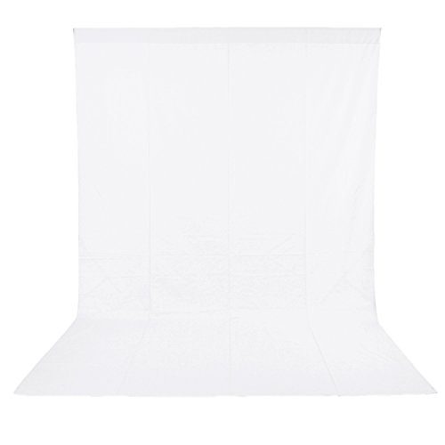 Neewer - Sfondo fotografico pieghevole in mussola 100%, Bianco, 1.8 x 2.8 m