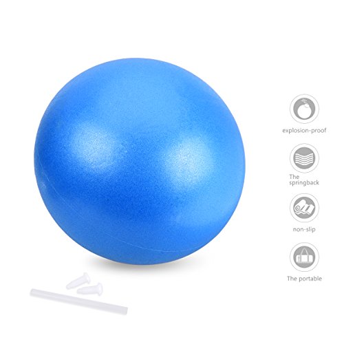 OZUAR 25cm Mini Palla da Ginnastica/Exercise Gym Ball per Yoga Pilates Fitness Core Cross Training Palestra ed Esercizio Fisico - Adatto per Uomini e Donne (Blu)