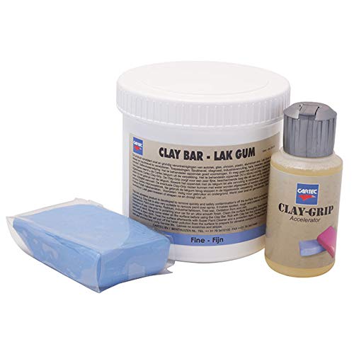 Cartec - Clay Bar decontaminante carrozzeria soft blu 200g in kit con Clay Grip Accelerator