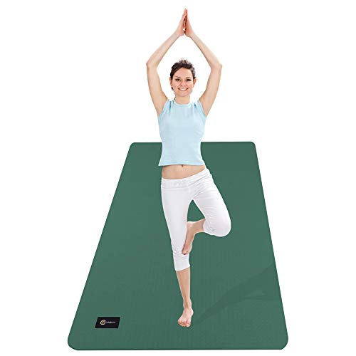 CAMBIVO Tappetino Yoga Fitness Extra Largo 183cm×80cm×6mm, Ecologico TPE Materiali, Tappetino Antiscivolo per Esercizi per Yoga, Pilates, Allenamenti