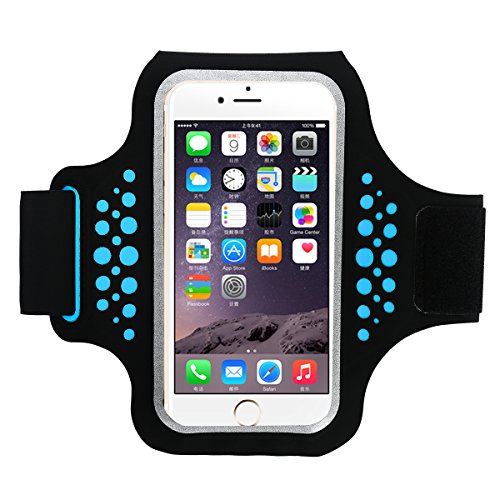 HAISSKY Fascia da Braccio Sportiva Universale con Cinturino Regolabile per Smartphone meno di 6.2 pollici come per iPhone X/XS/XS Max/8 Plus,Galaxy S5 S6 S7 Edge Note 5, Note 8