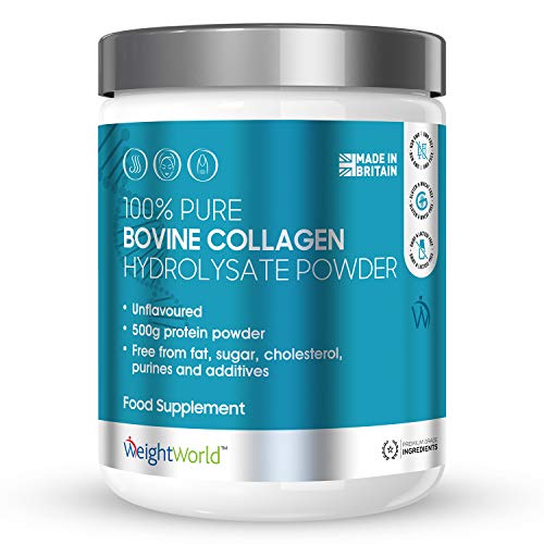 COLLAGENE IN POLVERE - IDROLIZZATO 500g - Proteine Pure da Collagene Bovino, Per Capelli, Unghie, Pelle e Articolazioni, Peptidi di Collagene- Collagen da Bere - Polvere Proteica - Powder Peptides