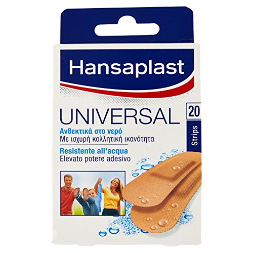 Hansaplast Universal Cerotti Resistenti Al Acqua, Elevato Potere Adesivo, 2 Pacchi da 20 Pezzi