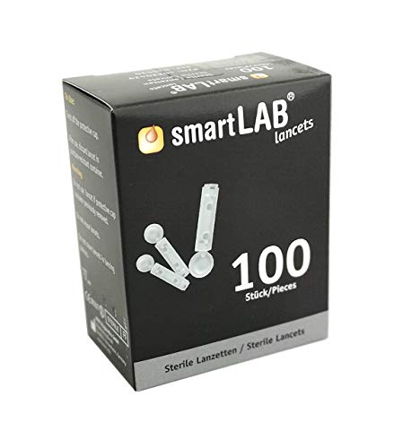 smartLAB Lancet scatola da 100 lancette glicemia | lancette pungidito da 28g per i misuratori glicemia | pungidito per glicemia