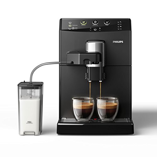 Philips HD8829/01 Serie 3000 – Macchinetta per caffè, cappuccino premendo un pulsante, colore: nero