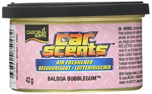 California Car Scents, deodorante per ambienti, fragranza “Balboa Bubblegum”, adatto per casa, furgone, ufficio e taxi, 4 pezzi (etichetta in lingua italiana non garantita)
