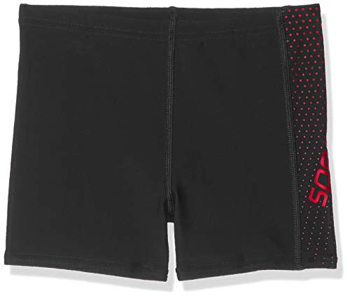 Speedo Gala Logo Panel, Pantaloncini da Bagno Bambino, Nero (Black/Risk Red), 15-16 Anni