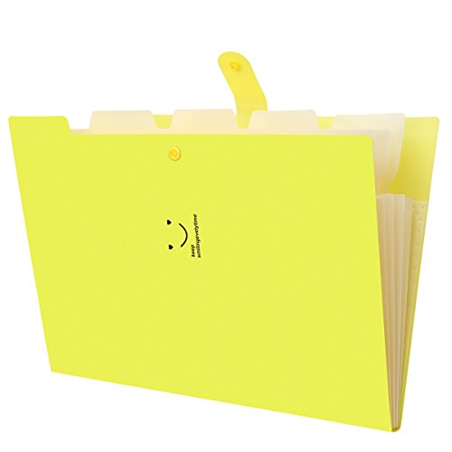 Espansione della cartella di file Yigou Letter A4 Tasche di carta Organizzatore di documenti di fisarmonica, 5 tasche