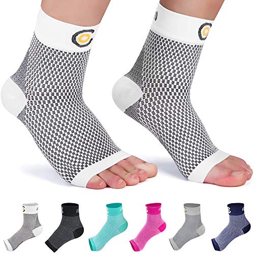 CAMBIVO 2 Paia Supporto Caviglia, Tutore Caviglia Sportiva, Calze Fascite Plantare per Uomo e Donna, Calze a Compressione per Sport, Running