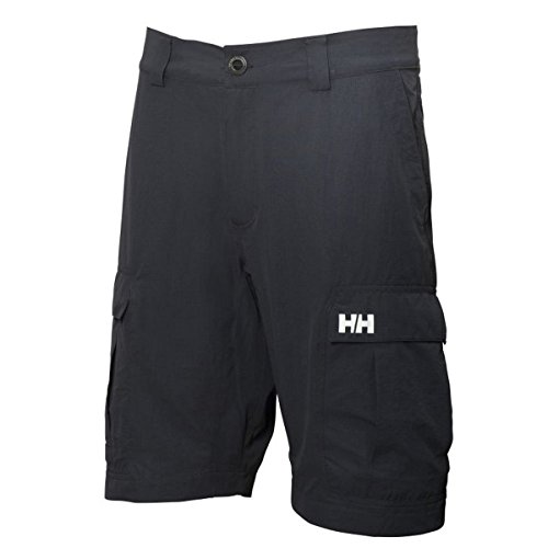 Helly Hansen HH QD CARGO11 Pantaloncini, Uomo, Grigio (Ebony/Wasabi/Light Grey), 34