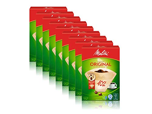 Melitta 102/80 filtro per caffè, marrone naturale (9 confezioni da 80)
