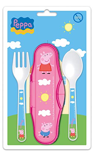 Peppa Pig Cutlery Set and Pink Case