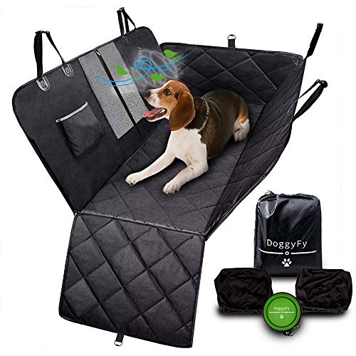 DoggyFy - Coprisedile per cani con finestra di visualizzazione, impermeabile, antigraffio, antiscivolo, durevole e di alta qualità, per sedile posteriore