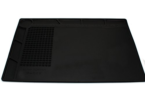 Desktop calore resistere saldatura multi uso lavoro di isolamento termico tappetino per manutenzione elettronica (nero)