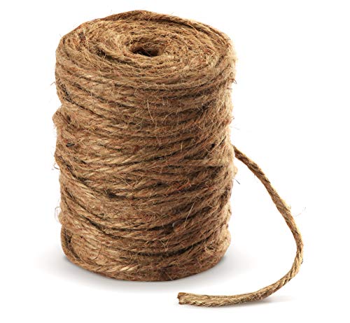 Absofine - 100 m di corda in iuta naturale di 4 mm di spessore per la casa, il giardino, il fai-da-te, l’artigianato e la decorazione