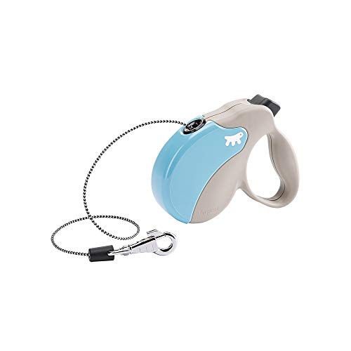 Ferplast Guinzaglio Allungabile per Cani Amigo Cord Mini, Cordino Retraibile, 3 M, Max 12 Kg, Azzurro