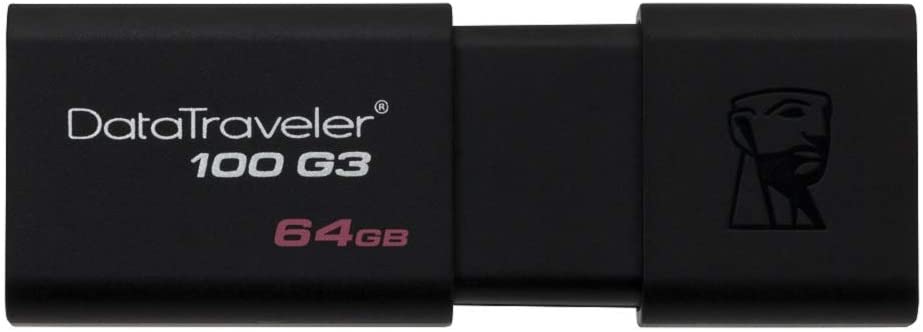 Kingston DataTraveler 100 G3-DT100G3/64GB USB 3.0, 3.1 PenDrive, 64 GB, 1 Pezzo, Nero