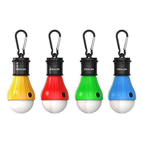 Vdealen Lanterna da Campeggio A LED, A Batteria, Portatile (Rosso& Giallo &Verde &Blu)