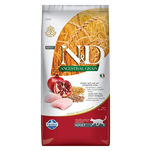 Farmina (Russo Mangimi) - Natural & Delicious Low Ancestral Grain Adult con Pollo e Melograno 1 Sacco 5,00 kg