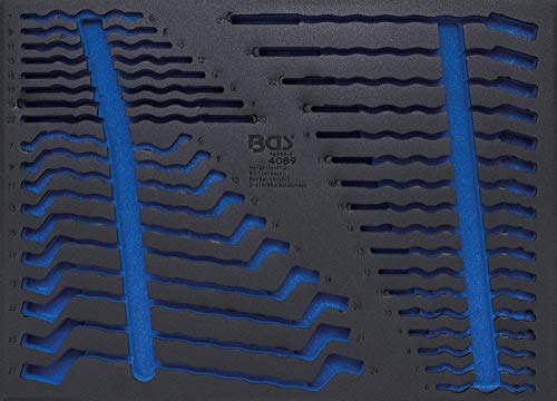 Bgs 4089 – 1 3/Officina carrello inserto (408 X 567 X 32 mm), Vuoto, per Maul, Ring, Chiave combinata set di chiavi, 35 pezzi