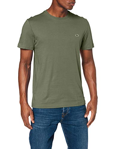 Lacoste Th2038 T-Shirt, Verde (Aucuba Xzd), Large (Taglia Unica: 5) Uomo