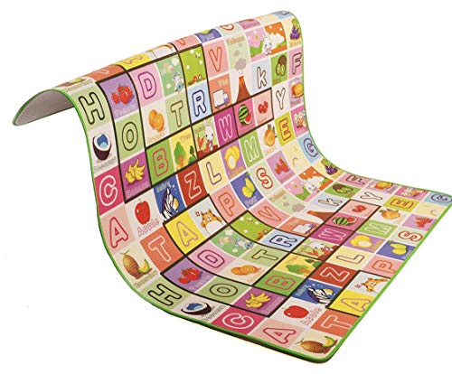 Tappeto Gioco Bambini, Tappeto Neonato,Tappeto bambini Cameretta, Con Lato Anti Umidità e Anti Freddo, Gigante 180x200 cm, Tappeto Imbottito Da Cameretta, Impermeabile, con Animali Numeri e Colori.