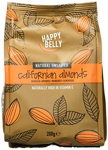 Marchio Amazon - Happy Belly Mandorle intere , 7 x 200 g