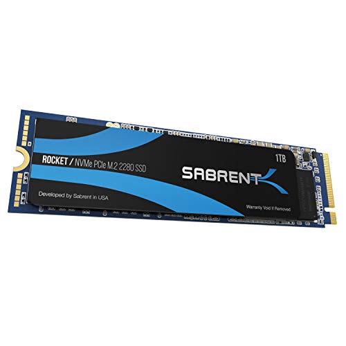 Sabrent SSD Interno 1TB Rocket NVMe PCIe M.2 2280 Drive a Stato Solido ad Alte Prestazioni (SB-ROCKET-1TB)