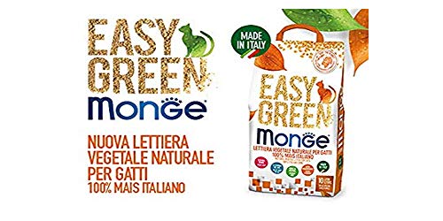 lettiera VEGETALE MONGE Easy Green Mais Gatto Gatti furetti rettili Cat 10 Litri biodegradabile WC 2/3/6 Sacchi SPEDIZIONE Gratuita (3 Sacchi)