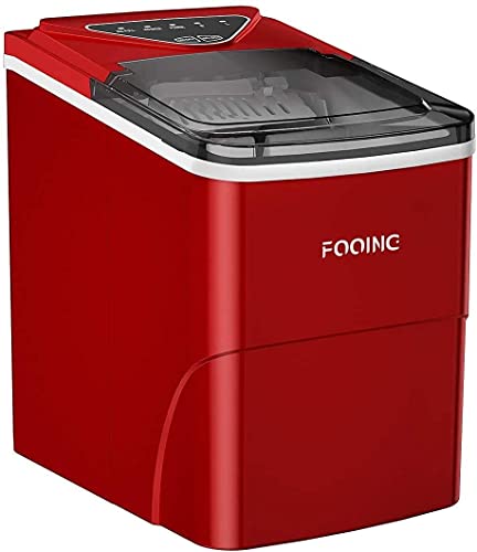 Macchina del Ghiaccio FOOING Macchina Ghiaccio Controsoffitto pronto in 6 Mins 2L Ice Maker con Ice Scoop e cestino Display LED Ice Cube Maker per la cucina del bar di casa