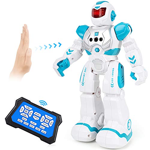 Auney Giocattoli Robot per Bambini, RC Robot Intelligente Interattivo Programmabile Control Giocattolo per Bambini (Verde)