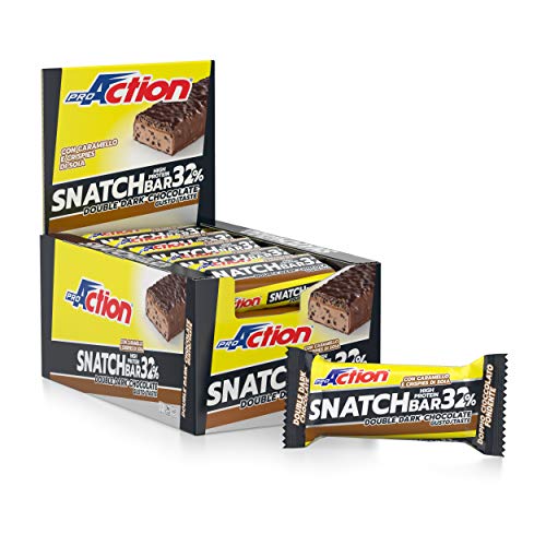 ProAction Snatch Bar (doppio cioccolato fondente caramello, confezione da 16 barrette da 60 g)