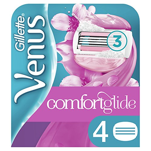 Gillette Venus ComfortGlide Spa Breeze 2 In 1 Lamette per Rasoio da Donna con Barre di Gel per Depilazione, 4 Pezzi