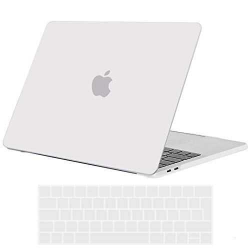 TECOOL Custodia MacBook PRO 15 Pollici 2019 2018 2017 2016 Case, Plastica Cover Rigida Copertina & Copertura della Tastiera per MacBook PRO 15,4 con Touch Bar (Modello: A1707/ A1990) -Frost