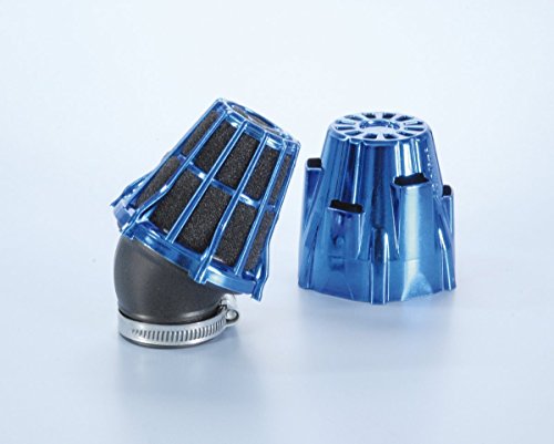 POLINI PLN2030113 - Filtro d’aria, cromato, colore: blu, inclinazione 76 cm, apertura D32, per carburatore moto -