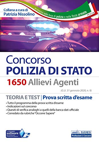 Concorso POLIZIA DI STATO 1650 Allievi Agenti: Teoria e Test - Prova scritta d'esame