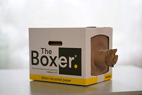 TheBoxer TBHW ® - Rotolo di carta protettiva da 450 m (350 mm x 450 m) 80 g/m², carta da imballaggio riciclata e riciclabile, ideale per e-commerce.