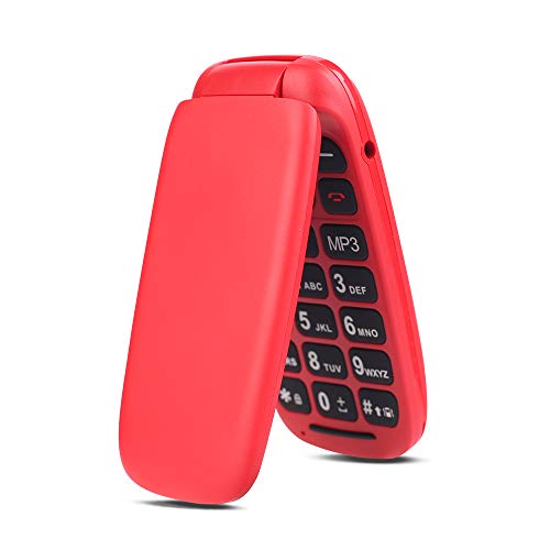 Ukuu Telefono Cellulare per Anziani con Tasti Grandi,GSM Telefono Cellulare Display 1.8