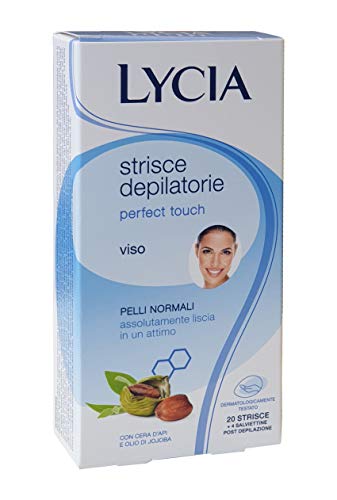 Lycia Lyc0100030/2 Strisce Depilatorie Viso, 20 Pezzi - 10 Ml