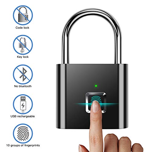 Smart fingerprint lock Door lock,Lucchetto Per Impronte Digitali Portatile Nessuna Password sicurezza Impermeabile Keyless Lucchetto Interno/esterno Per Porte