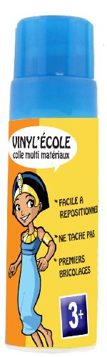 cléopâtre vinyl' Ecole – Flacone di colla con punta Biberon 25 g Bianco