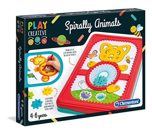 Clementoni-15275 Clementoni-15275-Play Creative-Sphirograph Animals, Multicolore, 15275