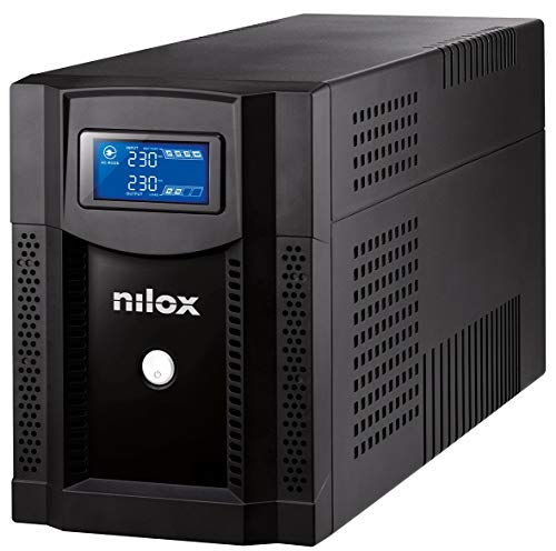 Nilox NXGCLISW3K2X9V2 Gruppo di Continuità UPS Sinewave, 3000 VA/2100 W, Display LCD