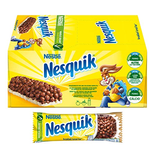 Nesquik Milk Choco Barretta di Cereali al Cioccolato e al Latte, 24 Pezzi