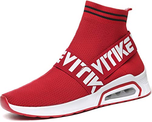 Unisex Donna Uomo Scarpe da Ginnastica Fitness Calze Scarpe Bambino Sneakers Interior Casual all'Aperto, 1 Rosso, 39 EU