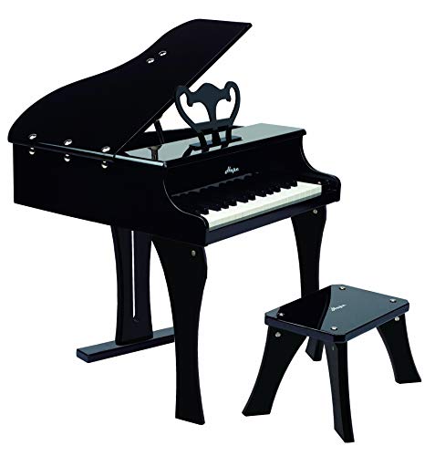 Hape- Pianoforte a Coda per Bambini, Colore Nero, E0320