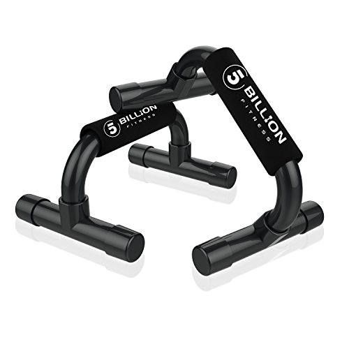 5BILLION Maniglie per Flessioni Push Up Bars Stand - Home Gym Esercizio Allenarsi Formazione - Buono per Il Tuo Formazione Muscolare - Maniglia di Schiuma (Nero)