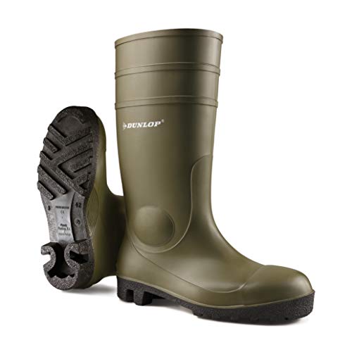 Dunlop Protective Footwear Protomastor Full Safety Unisex Adulto Stivali di Gomma, Verde 43 EU