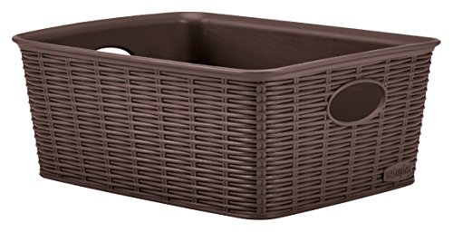 Stefanplast Elegance Cestino Rattan, Marrone, 25x19.5x10 cm